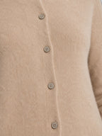 Women's Round Neck Button-Front Knit Cardigan