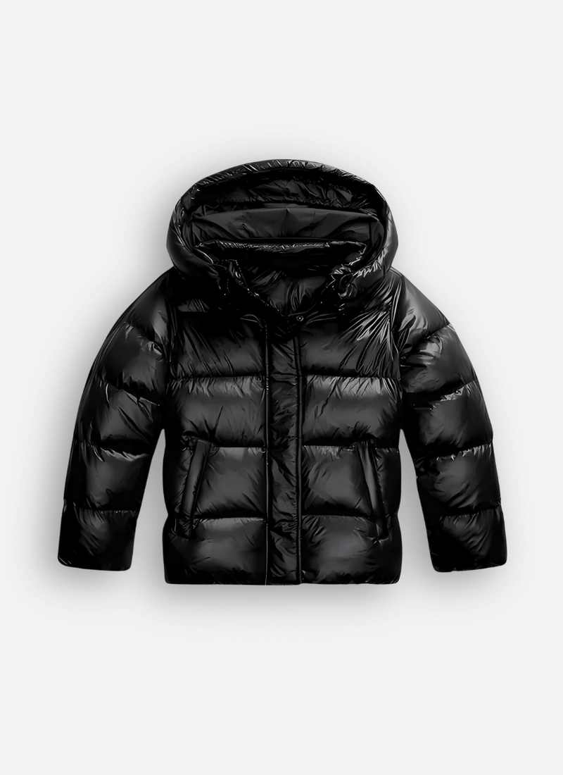 Kacob | Women's Slim Fit Glossy Puffer Jacket – Padded Winter Jacket
