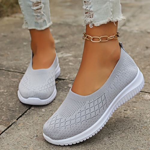 Kacob | Women's Slip-On Trainers with Stretch Upper – Everyday Casual Womens Trainers