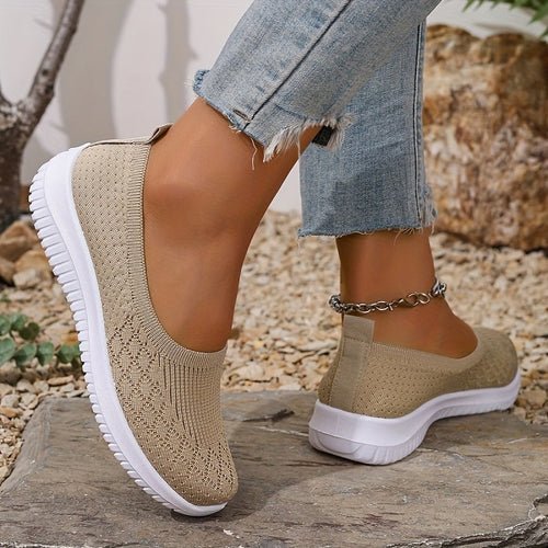 Kacob | Women's Slip-On Trainers with Stretch Upper – Everyday Casual Womens Trainers