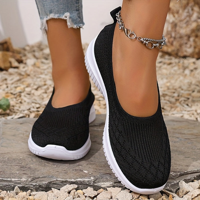 Kacob | Women's Slip-On Trainers with Stretch Upper – Everyday Casual Womens Trainers