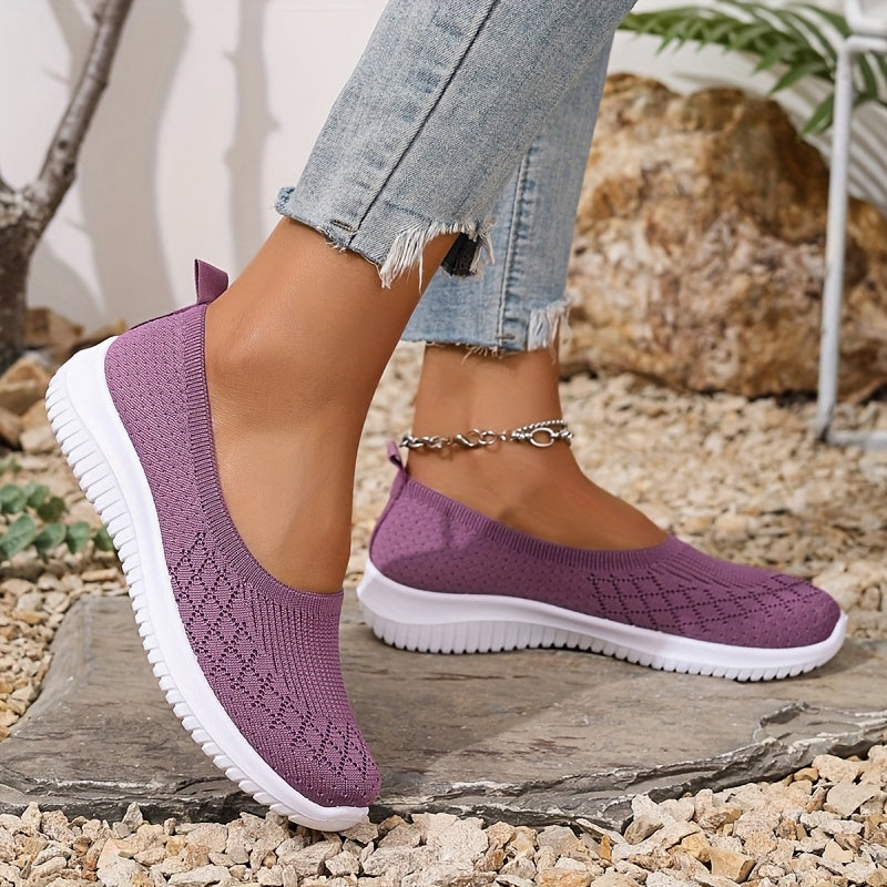 Kacob | Women's Slip-On Trainers with Stretch Upper – Everyday Casual Womens Trainers