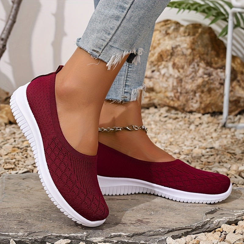 Kacob | Women's Slip-On Trainers with Stretch Upper – Everyday Casual Womens Trainers