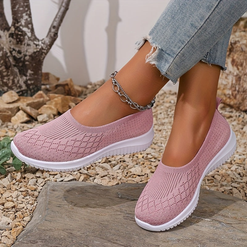 Kacob | Women's Slip-On Trainers with Stretch Upper – Everyday Casual Womens Trainers