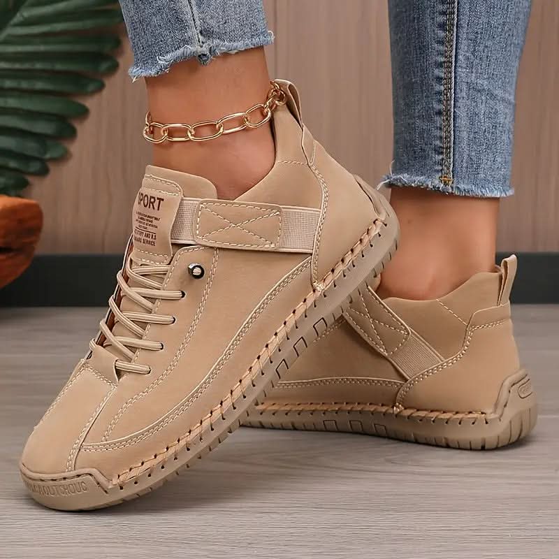 Kacob | Women's Slip-On Wide Toe Box Trainers – Elastic Side Panel Everyday Trainers