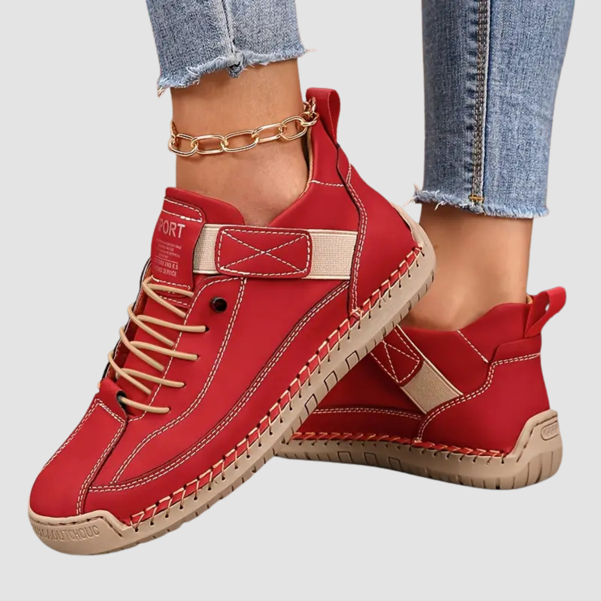 Kacob | Women's Slip-On Wide Toe Box Trainers – Elastic Side Panel Everyday Trainers
