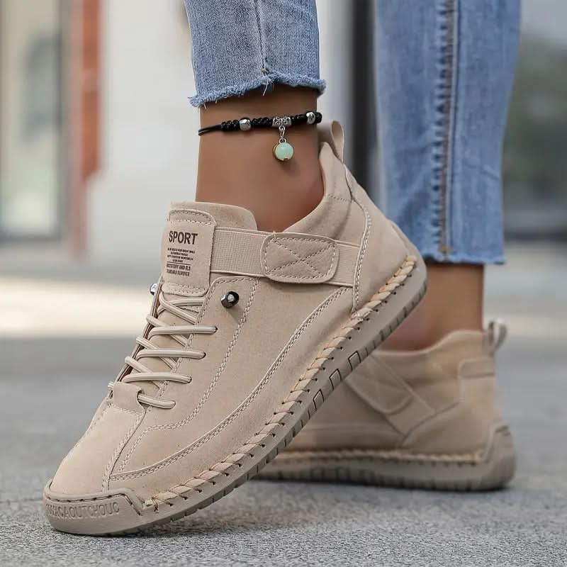 Kacob | Women's Slip-On Wide Toe Box Trainers – Elastic Side Panel Everyday Trainers