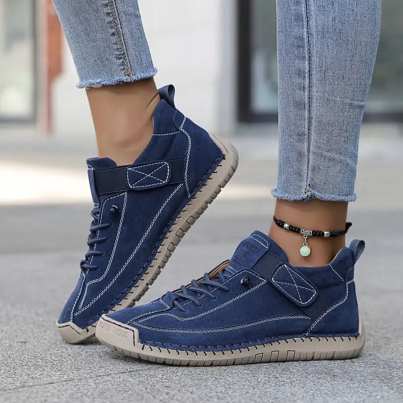 Kacob | Women's Slip-On Wide Toe Box Trainers – Elastic Side Panel Everyday Trainers