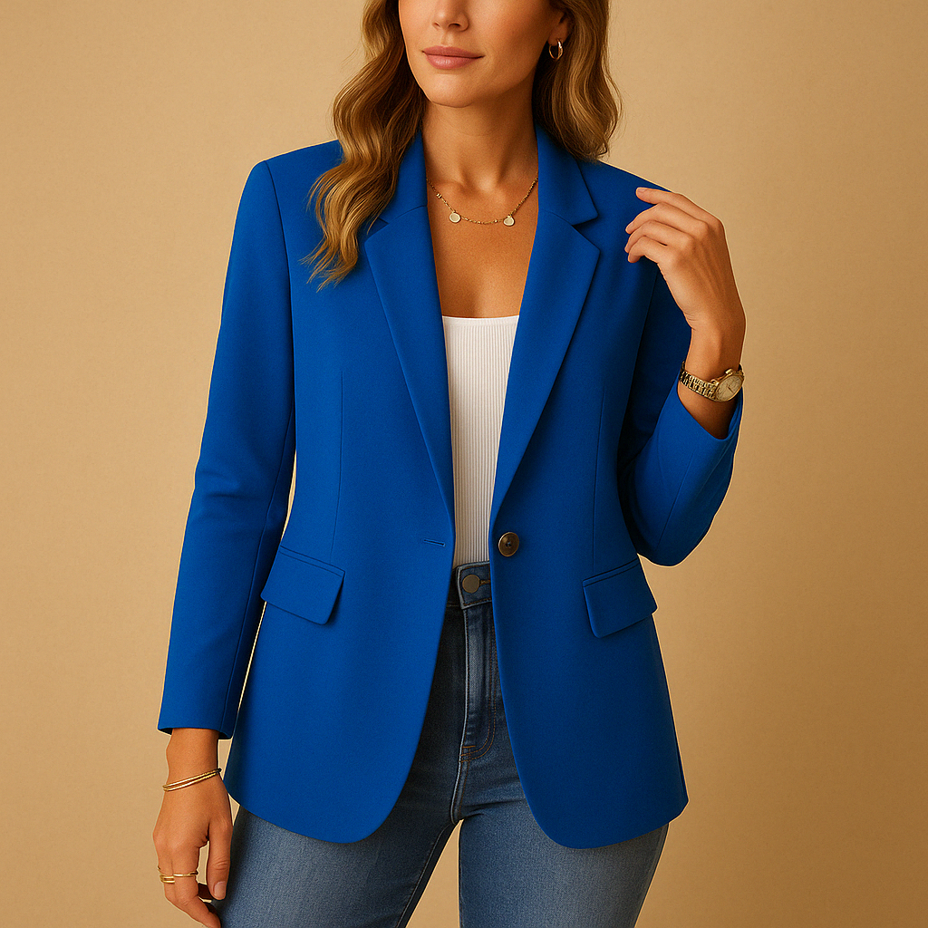 Kacob | Women's Tailored Single-Breasted Blazer – Smart Office Jacket for Workwear