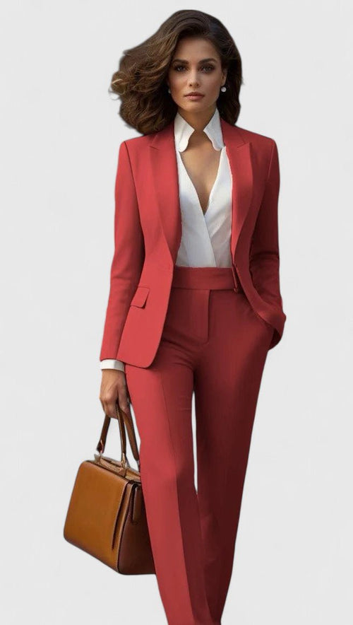 Kacob | Women's Tailored Trouser Suit – Blazer and Trousers Workwear Set