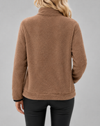 Women's Teddy Fleece Half-Zip Pullover – Funnel Neck