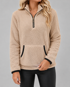 Women's Teddy Fleece Half-Zip Pullover – Funnel Neck