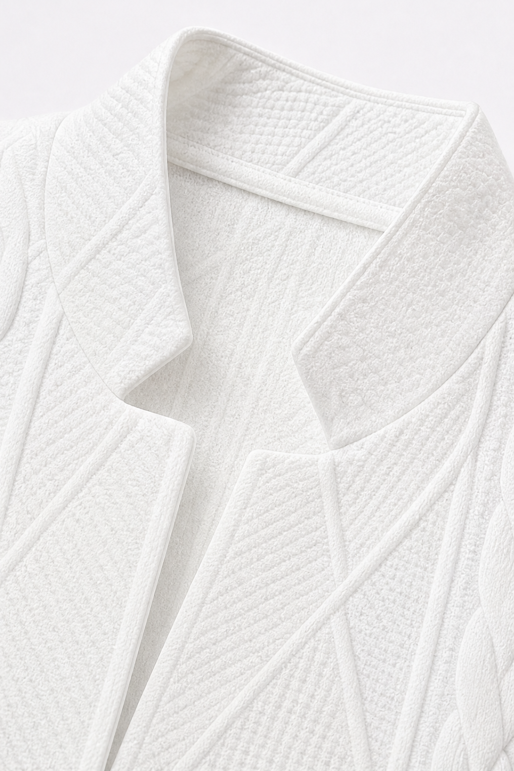 Kacob | Women's Textured Knit Blazer – Stand Collar Open Front Jacket