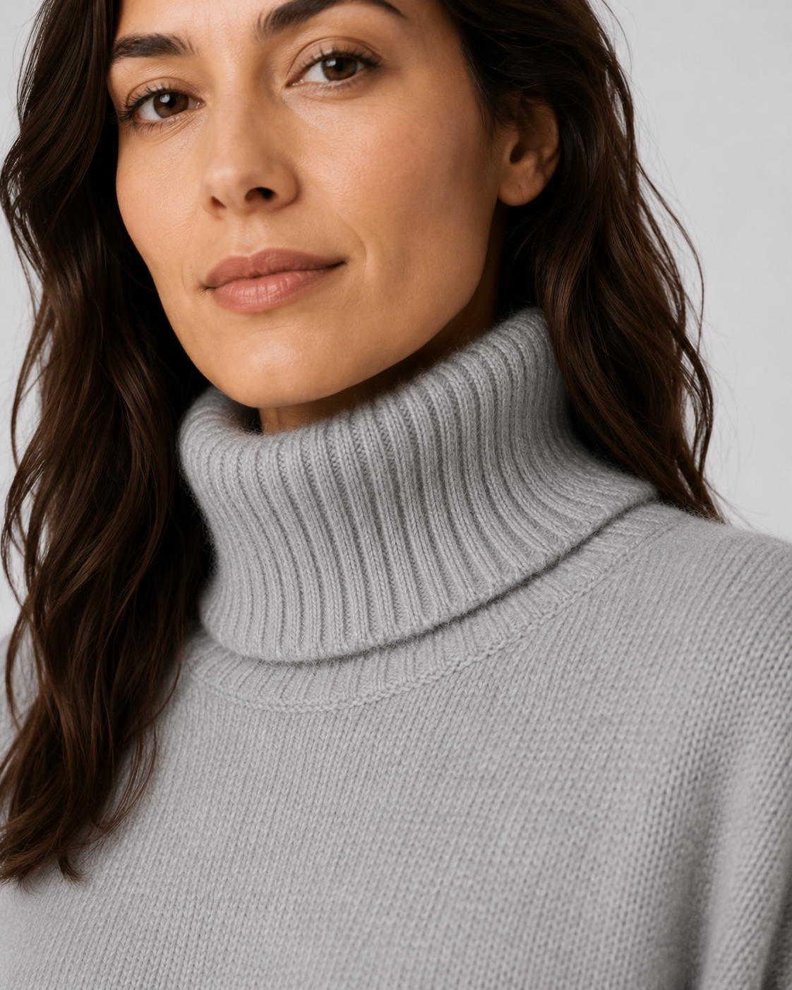 Women's Turtleneck Knitted Jumper – Relaxed Fit