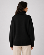 Women's Turtleneck Knitted Jumper – Relaxed Fit