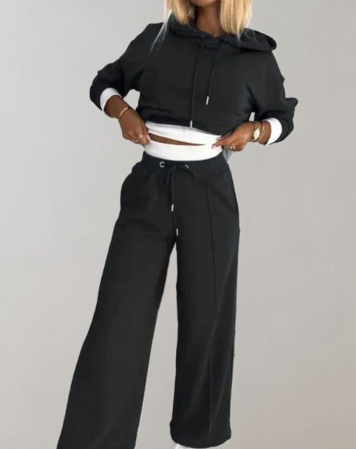 Kacob | Women's Two Piece Hoodie and Wide Leg Trousers Tracksuit – Lounge Set