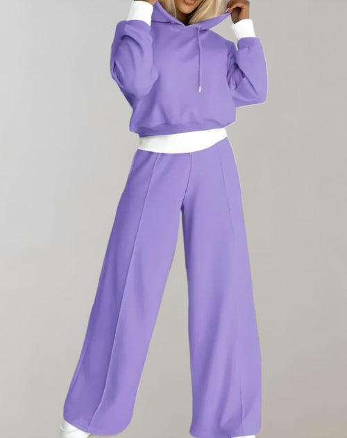 Kacob | Women's Two Piece Hoodie and Wide Leg Trousers Tracksuit – Lounge Set