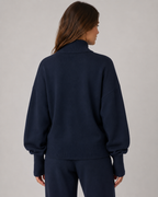 Women's Two-Way Zip Knit Cardigan – Funnel Neck