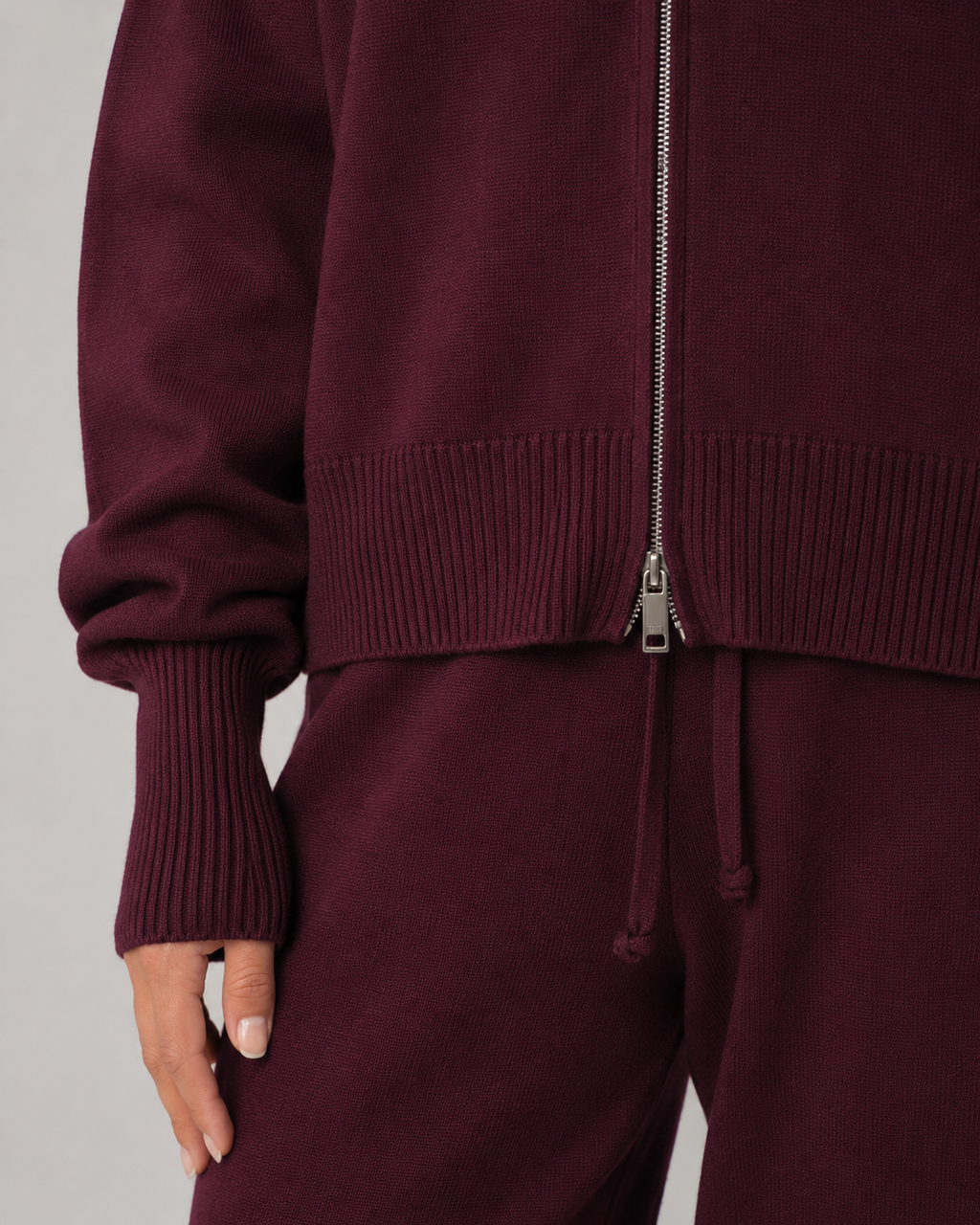 Women's Two-Way Zip Knit Cardigan – Funnel Neck