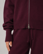 Women's Two-Way Zip Knit Cardigan – Funnel Neck