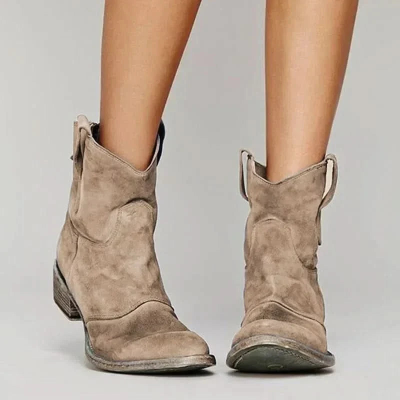 Kacob | Women's Western Ankle Boots – Slouch Cowboy Boots