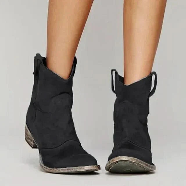 Kacob | Women's Western Ankle Boots – Slouch Cowboy Boots