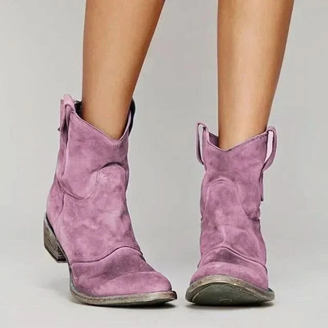 Kacob | Women's Western Ankle Boots – Slouch Cowboy Boots