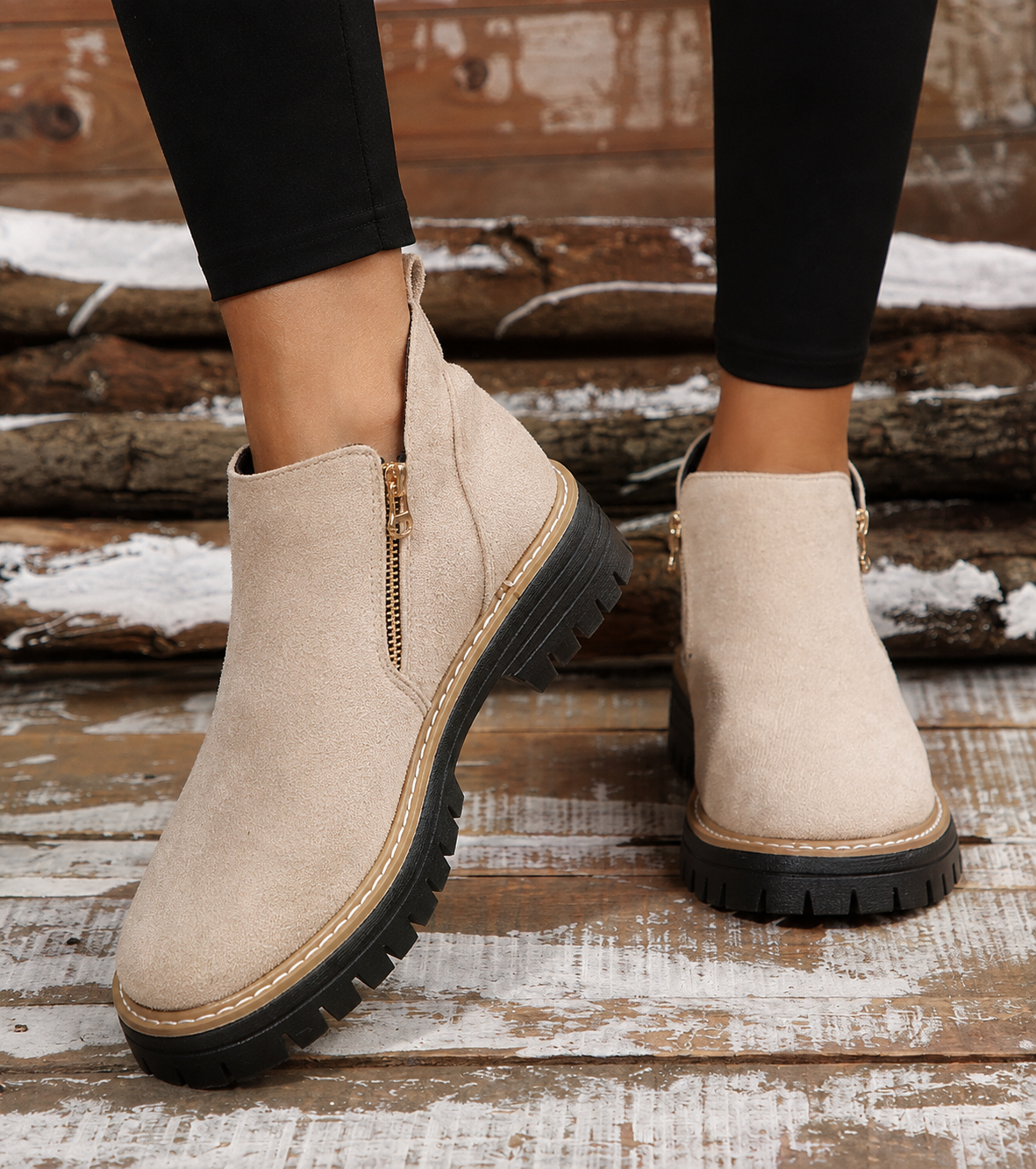 Kacob | Women's Wide Fit Side Zip Ankle Boots – Everyday Autumn Boots