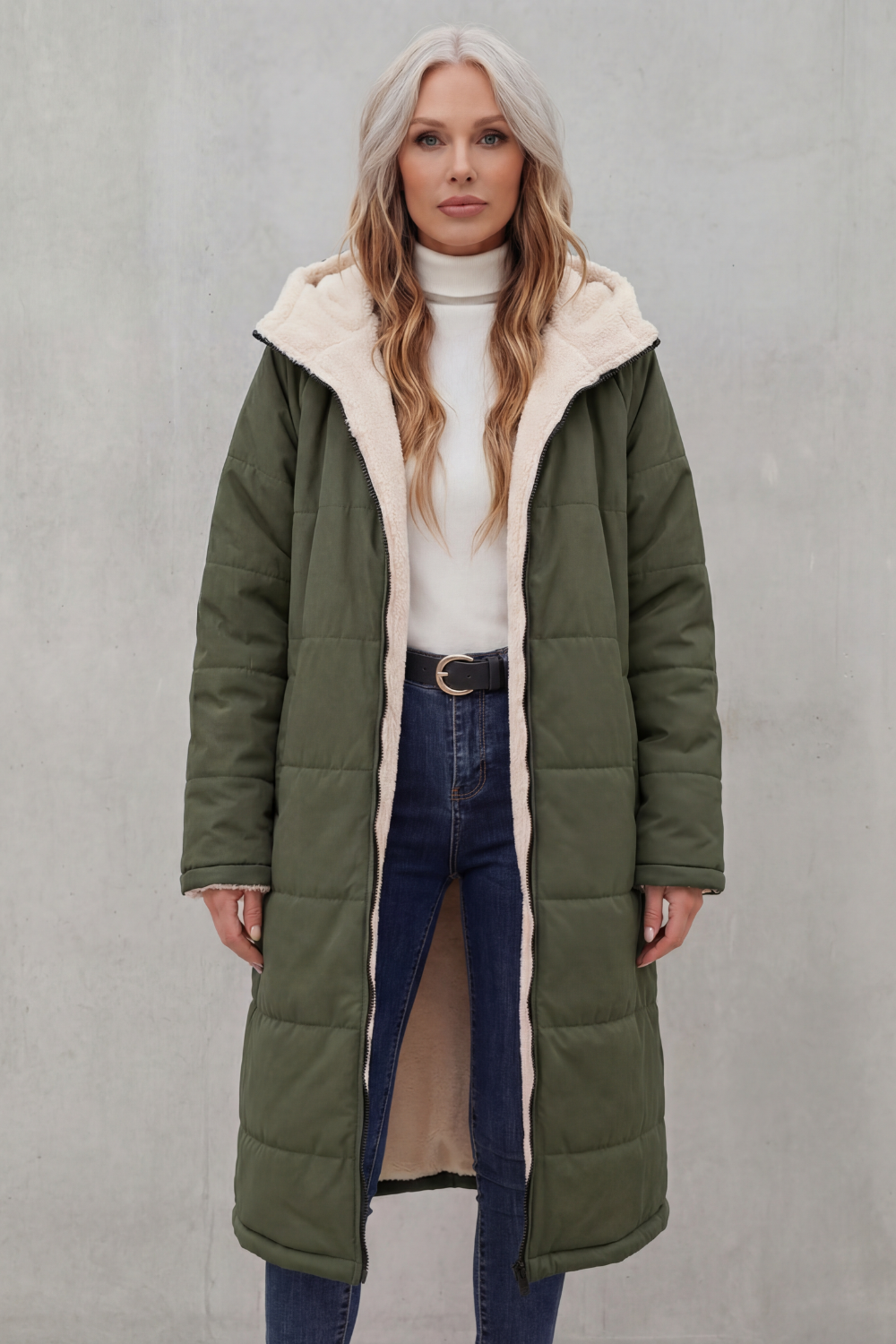 Kacob | Zip-Up Fleece Coat