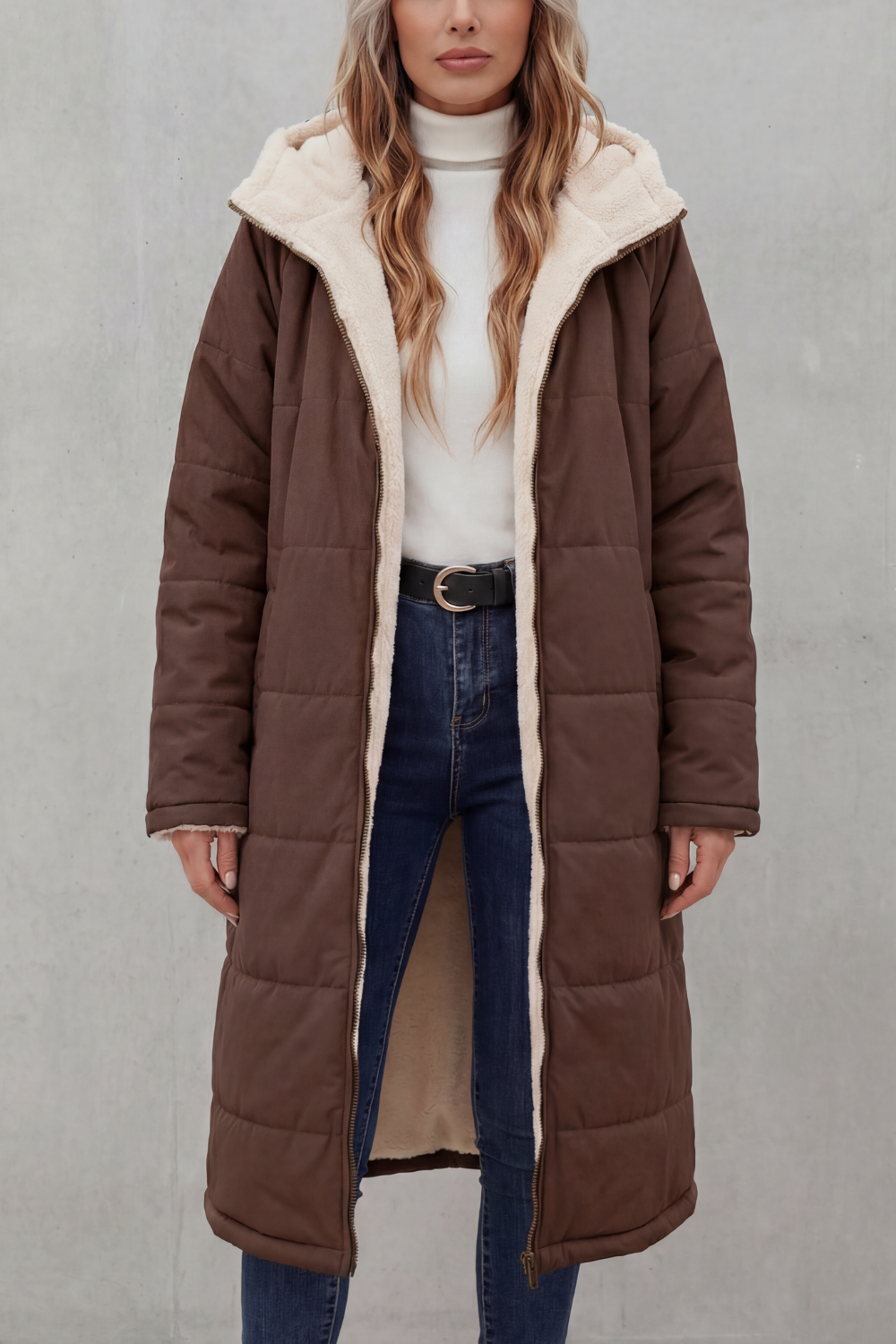 Kacob | Zip-Up Fleece Coat
