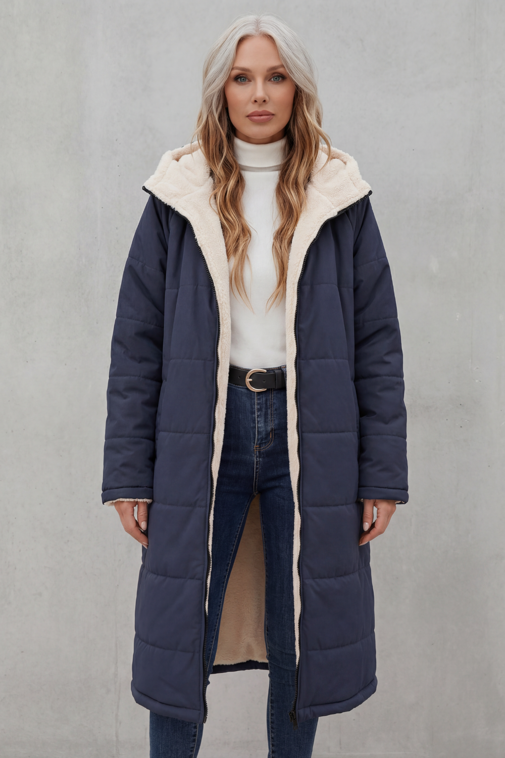 Kacob | Zip-Up Fleece Coat