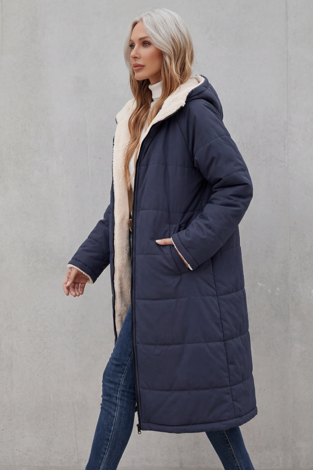 Kacob | Zip-Up Fleece Coat