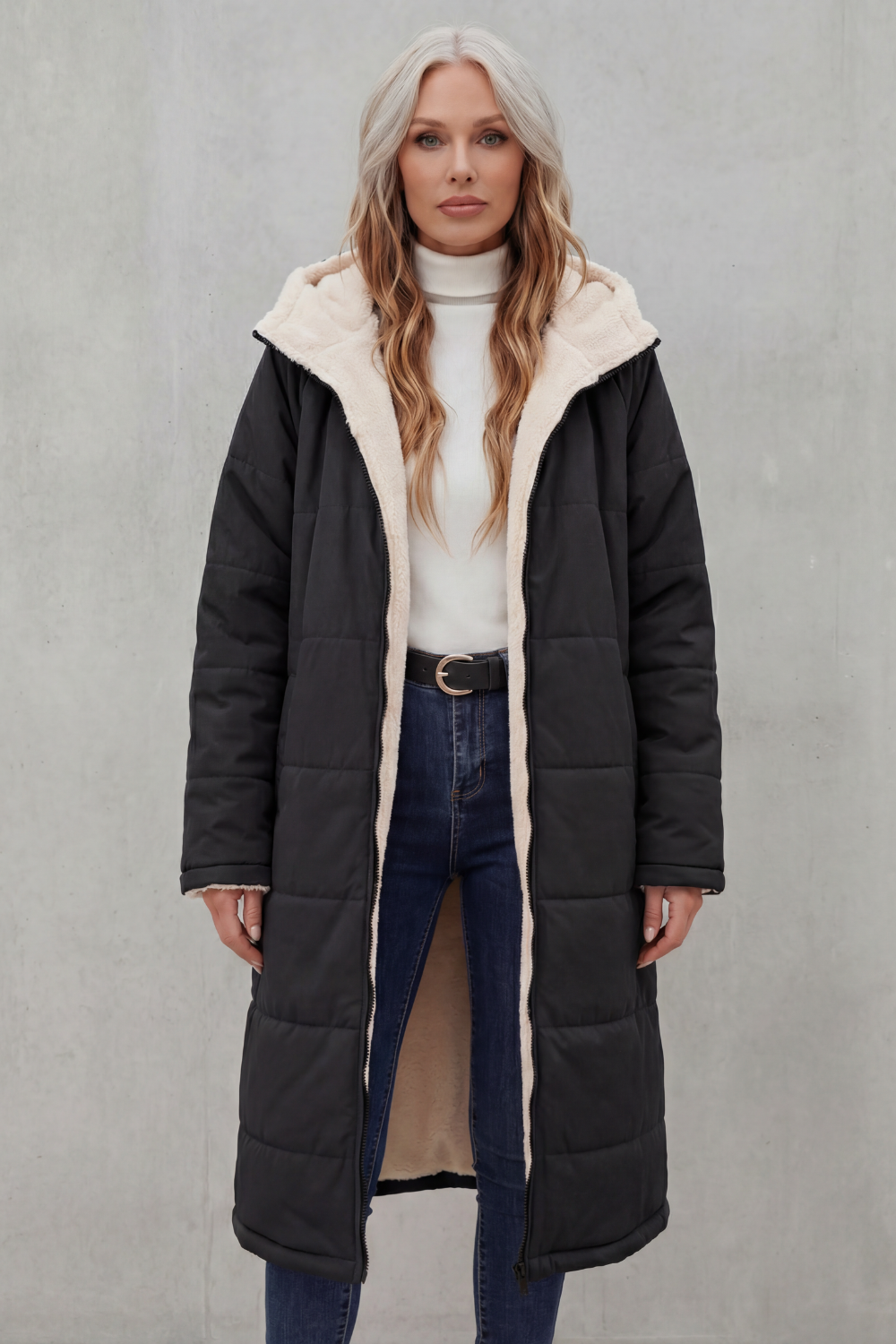 Kacob | Zip-Up Fleece Coat