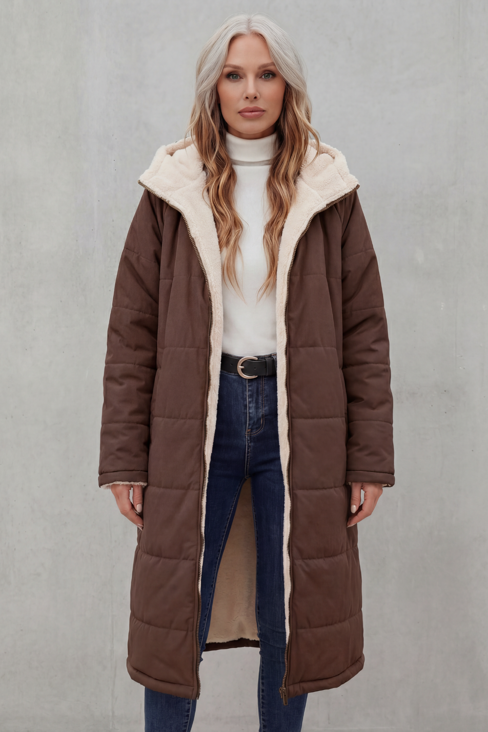 Kacob | Zip-Up Fleece Coat